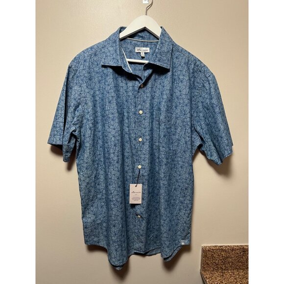 Peter Millar Seaside Short Sleeve Shirt - NWT - XL - Picture 1 of 4